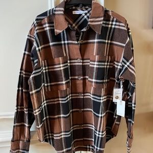 Good American Unisex Flannel Shirt